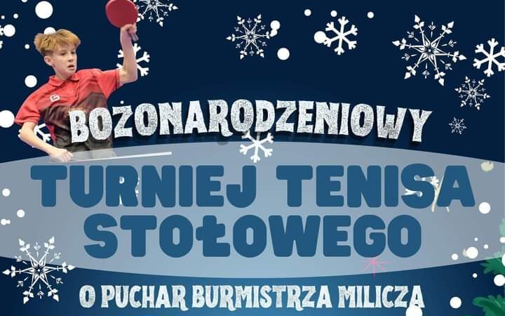 Bożonarodzeniowy turniej tenisa stołowego w Miliczu
